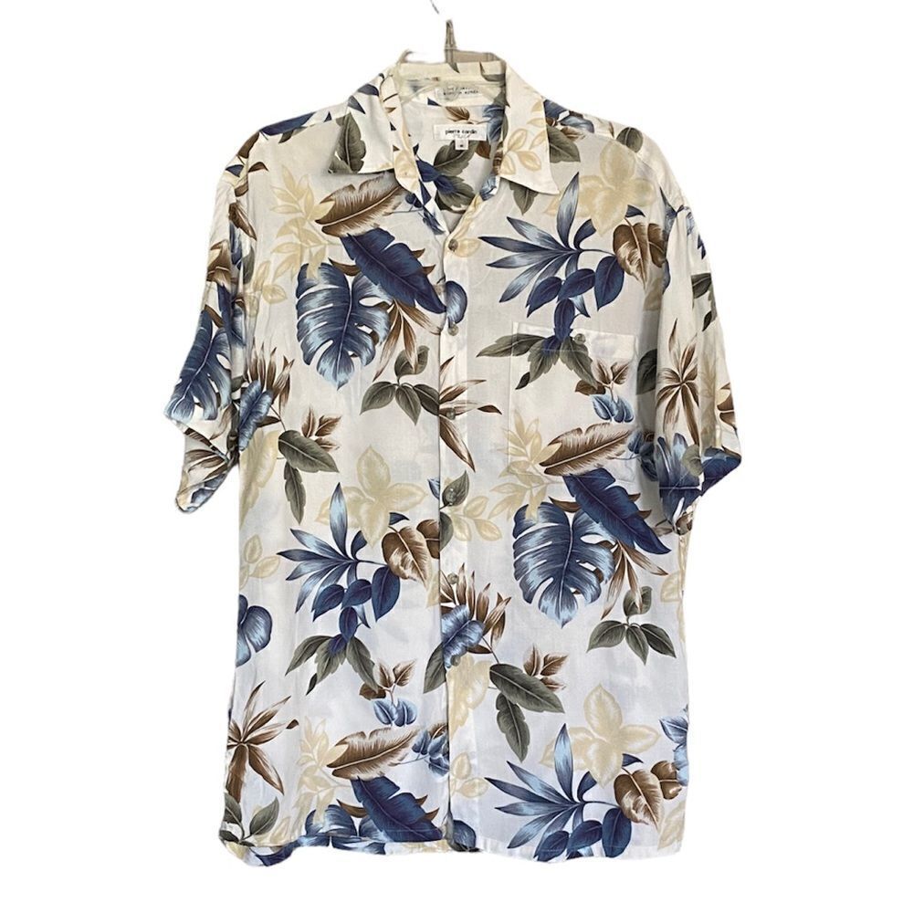 Pierre Cardin Mens M Hawaiian Shirt